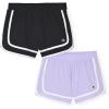 Champion Girls Heritage Foldover Mesh Running Basketball Short 2.75 Inch Inseam(Black-pastel Lilac)