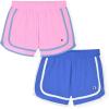 Champion Girls Heritage Foldover Mesh Running Basketball Short 2.75 Inch Inseam(Saxony Blue-purple)
