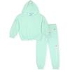 Champion Girls Hoodie and Sweatpant Set for Kids Athletic Fleece Sweatsuit(Aqua Sky)