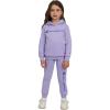 Champion Girls Hoodie and Sweatpant Set for Kids Athletic Fleece Sweatsuit(Lavender)