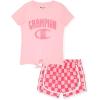 Champion Girls Shorts Sets 2 Piece Short Set for Girls Active Clothing(Soft Pink)