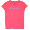 Champion Girls Tee Shirt for Kids Short Sleeve T-Shirt Girls Tops(Signature Hot Pink)