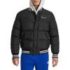 Champion Mens Varsity Bomber Puffer Jacket(Black)
