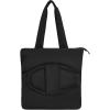 Champion Quilted Billie Tote Bag in Memory Cloth With Zip Closure for Work, Travel, Daily Use(Black)