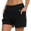 Champion Swim Board Shorts for Women, 5”/7” Swim Shorts Women with Pockets for Beach, Pool, Summer(Black)
