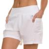 Champion Swim Board Shorts for Women, 5”/7” Swim Shorts Women with Pockets for Beach, Pool, Summer(White)