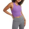 Champion Women’s Crop Top, Soft Touch, Moisture Wicking, Ribbed Cropped Top for Women(Creative Mauve)