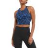 Champion Women’s Crop Top, Soft Touch, Moisture Wicking, Ribbed Cropped Top for Women(Marble Wave Black)