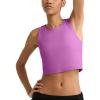 Champion Women’s Crop Top, Soft Touch, Moisture Wicking, Ribbed Cropped Top for Women(Our Favorite Fuchsia)