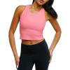 Champion Women’s Crop Top, Soft Touch, Moisture Wicking, Ribbed Cropped Top for Women(Pink Star Ribbed)