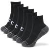 Champion Women’s Cushioned Quarter Socks (6-Pack)(Black/Grey Logo)