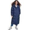 Champion Womens Extra Long Quilted Puffer Jacket With Hood(Navy)