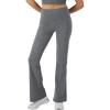 Champion Women’s Flare Leggings, Soft Touch, Moisture Wicking, Flared Pants for Women, 31.5″ (Plus Size Available)(Ebony Heather)