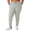 Champion Women’s Fleece Joggers, Standard Fit, Midweight, Script & C Logo, Available in Regular and Plus(Oxford Gray)