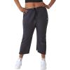 Champion Women’s Reverse Weave Femme Pants, Vinage Wash, C Logo(Black)
