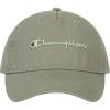 Champion Womens Script Embroidery Washed Cotton Twill Adjustable Baseball Cap(Ecology Green)