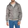 Champion mens Champion Men’s Lightweight Varsity Jacket With Jersey Hood(Pewter)