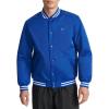 Champion mens Logo Striped-trim Varsity Jacket(Surf the Web)