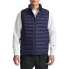 Champion mens Packable Puffer Vest With Stand Collar(Peacoat)