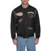 Champion mens Patch Varsity Bomber Jacket(Black)