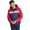 Champion mens Performance Lightweight Puffer Jacket With Hood(Midnight/Ice/Red)