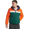 Champion mens Performance Lightweight Puffer Jacket With Hood(Orange Combo)