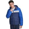 Champion mens Performance Lightweight Puffer Jacket With Hood(Royal Blue Combo)