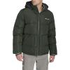 Champion mens Quilted Full-zip Hooded Puffer Jacket(Spruce Patch Pocket)
