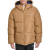 Champion mens Quilted Full-zip Hooded Puffer Jacket(Tobacco)