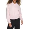 Champion womens Cropped Varsity Bomber Jacket(Light Pink)