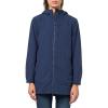 Champion womens Hooded Cinch Waist Rain Jacket(Peacoat)