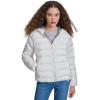 Champion womens Quilted Coat Packable Puffer Jacket With Hood(Marshmallow)