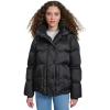 Champion womens Quilted Mid-weight Puffer Jacket With Hood(Black)