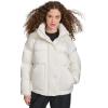 Champion womens Quilted Mid-weight Puffer Jacket With Hood(Marshmallow)