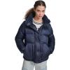 Champion womens Quilted Mid-weight Puffer Jacket With Hood(Navy)