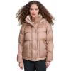 Champion womens Quilted Mid-weight Puffer Jacket With Hood(Warm Taupe)