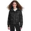 Champion womens Quilted Snorkel Puffer Jacket With Hood(Black)