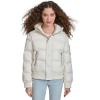 Champion womens Quilted Snorkel Puffer Jacket With Hood(Marshmallow)