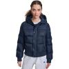 Champion womens Quilted Snorkel Puffer Jacket With Hood(Navy)