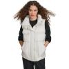 Champion womens Satin Quilted Puffer Vest With Stand Collar(Marshmallow)