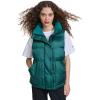 Champion womens Satin Quilted Puffer Vest With Stand Collar(Rainforest)