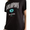 Champion Women’s Classic Graphic T-Shirt, Arch Block(Black)