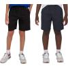 Champion Boys Shorts for Kids Athletic 2 Pack Lightweight Hybrid Short(Black-dark Navy)