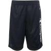 Champion Boys Shorts Athletic Mesh Basketball Shorts for Boys(Black/White Script)
