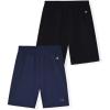 Champion Boys Shorts for Kids Athletic 2 Pack Lightweight Hybrid Short(Black-dark Navy)