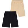 Champion Boys Shorts for Kids Athletic 2 Pack Lightweight Hybrid Short(Khaki-black)