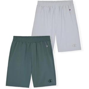 Champion Boys Shorts for Kids Athletic 2 Pack Lightweight Hybrid Short(Dark Forest- Grey)