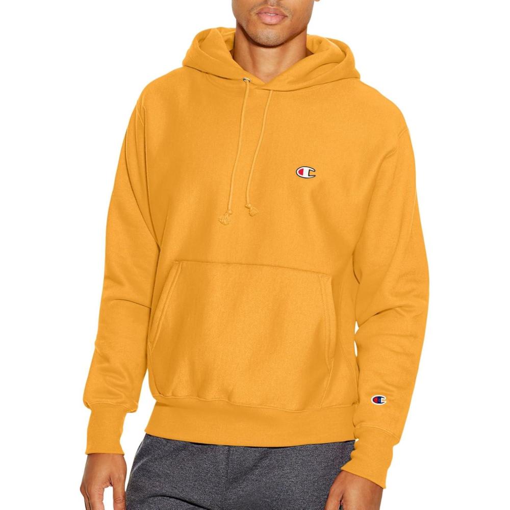 imageChampion Mens Reverse Weave Fleece Pullover Hoodie for Men Reg Or Big ampamp TallC Gold Left Chest C