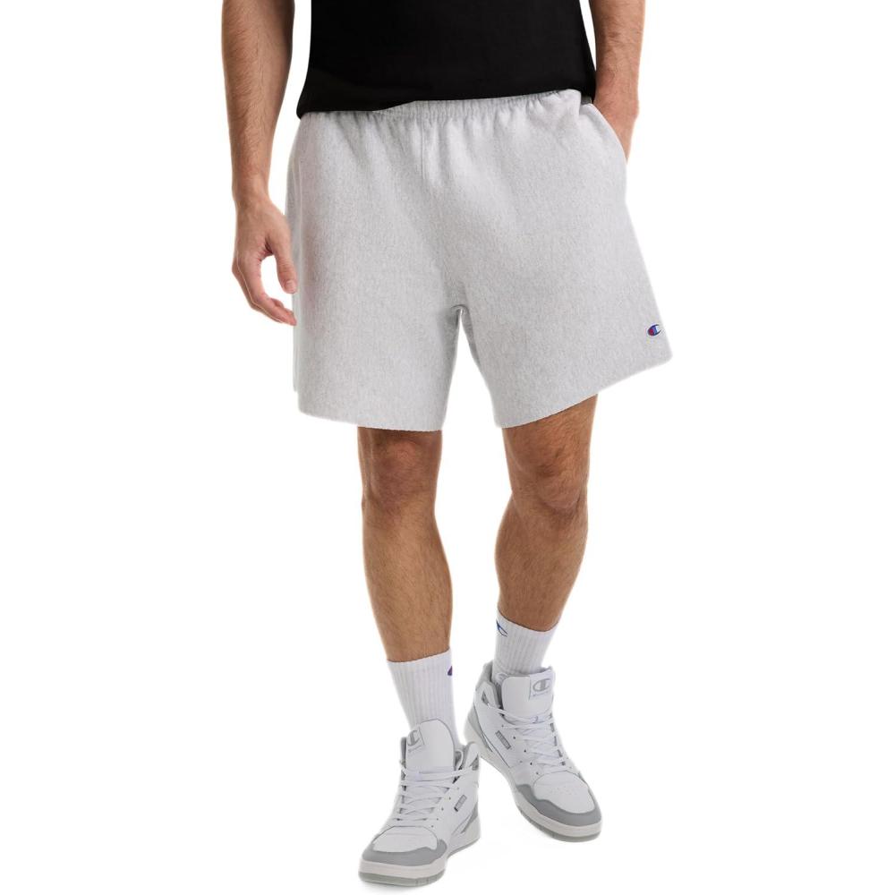 imageChampion Mens Shorts Reverse Weave Relay CutOff Shorts Athletic Mens Shorts 7quotOxford Gray
