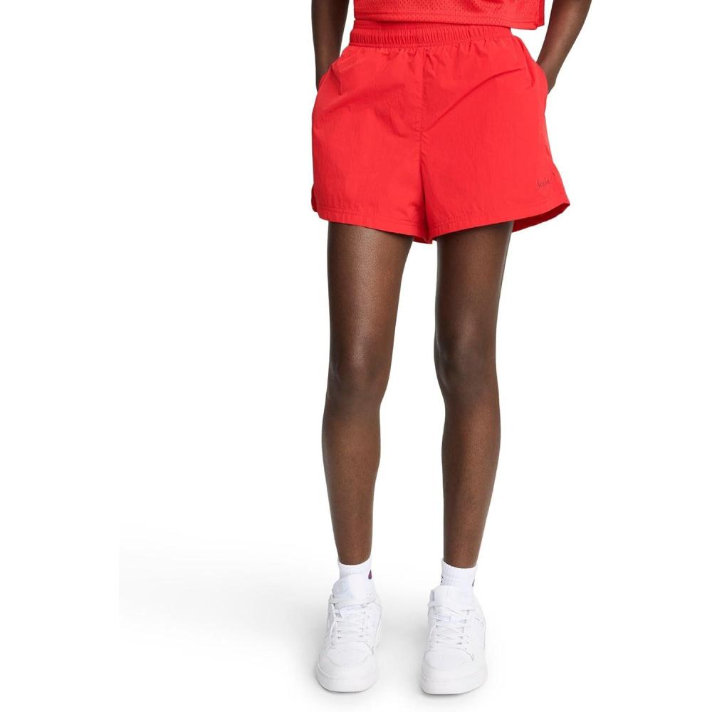 imageChampion Womens Woven Taslan Shorts 3quot InseamSpirited Red